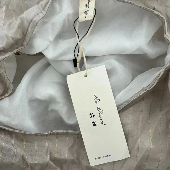 NWT Chinese brand/ Boho/ Beach Tunic/ Cotton &  Tencel/ Gold accents/ Size US L - Picture 9 of 16